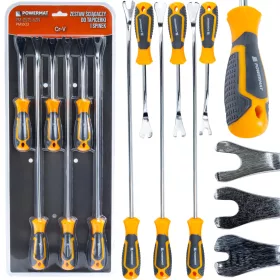   Kárpitbontó feszítővas készlet 6 részes, U és V véggel, 235/485 mm, PM-ZSTS-6ZN – Powermat (PM1603)