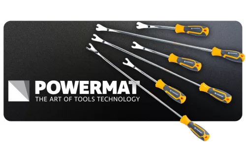 Kárpitbontó feszítővas készlet 6 részes, U és V véggel, 235/485 mm, PM-ZSTS-6ZN – Powermat (PM1603)