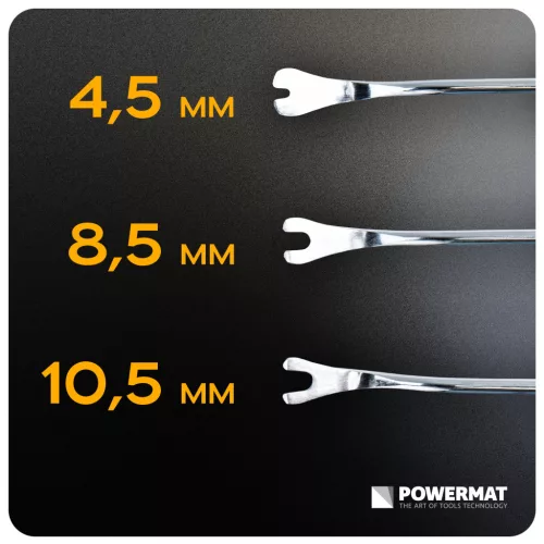 Kárpitbontó feszítővas készlet 6 részes, U és V véggel, 235/485 mm, PM-ZSTS-6ZN – Powermat (PM1603)