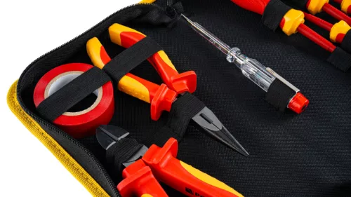 Szigetelt villanyszerelő szerszámkészlet 1000 V, VDE, 8 részes, tokban, PM-ZW-8ZI – Powermat (PM1604)