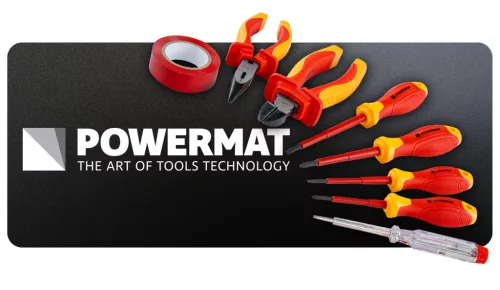 Szigetelt villanyszerelő szerszámkészlet 1000 V, VDE, 8 részes, tokban, PM-ZW-8ZI – Powermat (PM1604)