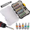 Bitkészlet 21 részes, mágneses bittartóval 60 mm, S2 acél, 1/4", PM-ZB-21ZN – Powermat (PM1609)