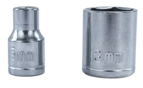 Bit- és dugófejkészlet racsnival 38 részes, 75 mm-es hosszabbítóval, CrV, PM-ZBN-38ZN – Powermat (PM1610)