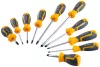 Csavarhúzó készlet 10 részes, mágneses heggyel, CrV, kofferben, PM-ZW-10ZN – Powermat (PM1612)