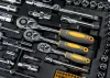 Dugókulcs készlet 216 részes, 1/2", 3/8" és 1/4", CrV, kofferben, PM-ZKNB-216SU-PRO – Powermat (PM1613)
