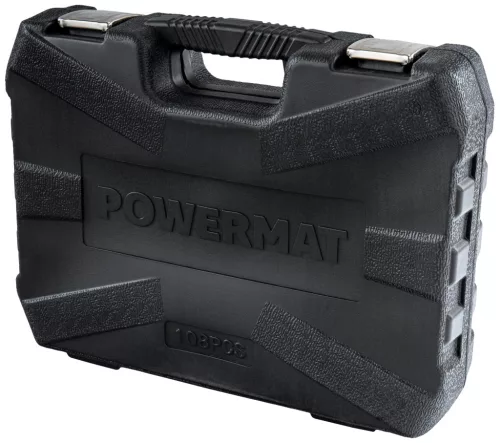 Dugókulcs készlet 108 részes, 1/2" és 1/4", CrV, kofferben, PM-ZKNB-108SU – Powermat (PM1614)
