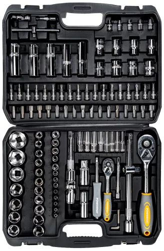 Dugókulcs készlet 108 részes, 1/2" és 1/4", CrV, kofferben, PM-ZKNB-108SU – Powermat (PM1614)
