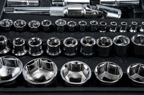 Dugókulcs készlet 108 részes, 1/2" és 1/4", CrV, kofferben, PM-ZKNB-108SU – Powermat (PM1614)