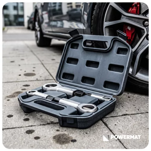 Anyaroppantó készlet 4 részes, 9–27 mm, CrV, kofferben, PM-ZPDN-4T – Powermat (PM1616)