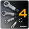 Anyaroppantó készlet 4 részes, 9–27 mm, CrV, kofferben, PM-ZPDN-4T – Powermat (PM1616)