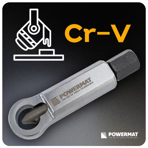 Anyaroppantó készlet 4 részes, 9–27 mm, CrV, kofferben, PM-ZPDN-4T – Powermat (PM1616)