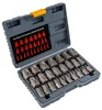 Csavarkiszedő készlet 25 részes, 1/8"–7/8", 42CrMo acél, kofferben, PM-ZWDS-25T – Powermat (PM1618)