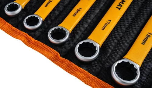 Csillag-villáskulcs készlet 12 részes, gumírozott nyéllel, 6–22 mm, CrV, PM-KPLO-12SU-PRO – Powermat (PM1622)