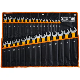   Csillag-villáskulcs készlet 30 részes, gumírozott nyéllel, 6–32 mm, CrV, PM-KPLO-30SU-PRO – Powermat (PM1624)