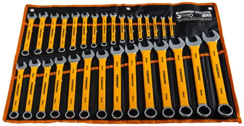 Csillag-villáskulcs készlet 30 részes, gumírozott nyéllel, 6–32 mm, CrV, PM-KPLO-30SU-PRO – Powermat (PM1624)