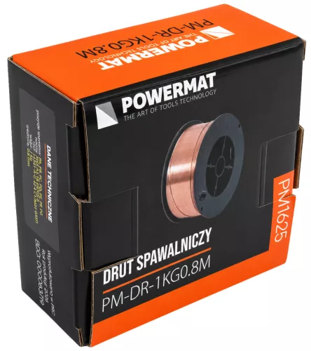 Hegesztőhuzal SG2 0,8 mm, 1 kg, rezezett, MIG/MAG, PM-DR-1KG0.8M – Powermat (PM1625)