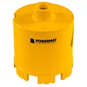   Gyémánt dobozfúró szegmenses 83 mm, M14, 95 mm hossz, betonhoz, PM-DWK-83x95M14M – Powermat (PM1626)