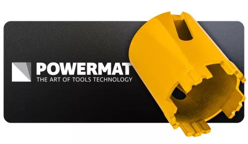 Gyémánt dobozfúró szegmenses 68 mm, M14, 95 mm hossz, betonhoz, PM-DWK-68x95M14M – Powermat (PM1627)