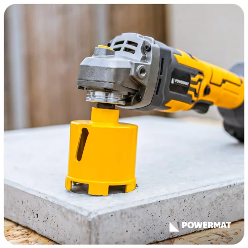 Gyémánt dobozfúró szegmenses 68 mm, M14, 95 mm hossz, betonhoz, PM-DWK-68x95M14M – Powermat (PM1627)