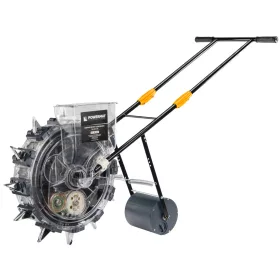   Kézi tolós vetőgép, szemenkénti vetés, 3,7 kg tartály, kukoricához, babhoz, PM-SRO-25T – Powermat (PM1628)