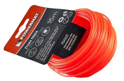 Damil fűkaszához 1,6 mm × 15 m, kerek keresztmetszet, PM-ZTN-1.6-15M – Powermat (PM1631)