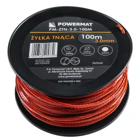   Damil fűkaszához 3,0 mm × 100 m, négyzetes, recés, erősített, PM-ZTN-3.0-100M – Powermat (PM1635)