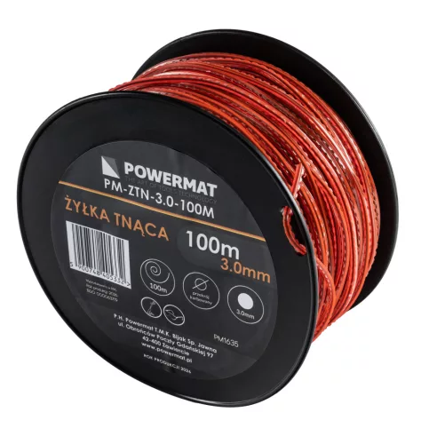 Damil fűkaszához 3,0 mm × 100 m, négyzetes, recés, erősített, PM-ZTN-3.0-100M – Powermat (PM1635)