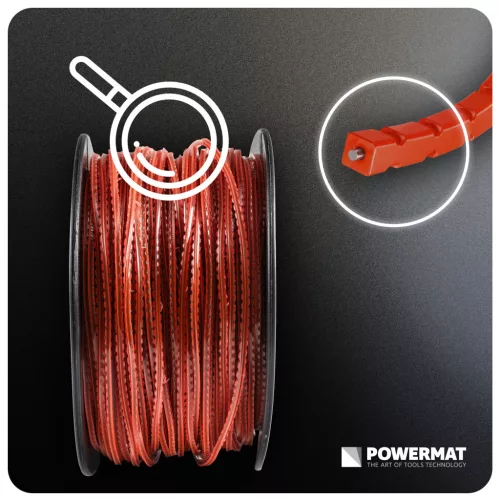 Damil fűkaszához 3,0 mm × 100 m, négyzetes, recés, erősített, PM-ZTN-3.0-100M – Powermat (PM1635)