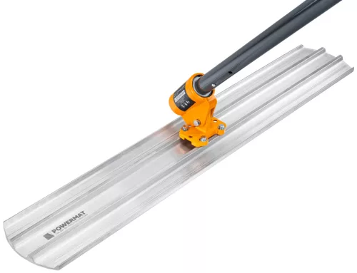 Kézi betonsimító léc alumínium 120 × 20 cm, nyéllel, PM-LDB-120T – Powermat (PM1637)
