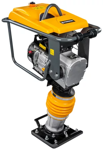 Benzinmotoros döngölőbéka 6,5 LE, 13 kN ütőerő, 65 cm tömörítési mélység, PM-SUS-80TLC – Powermat (PM1643)