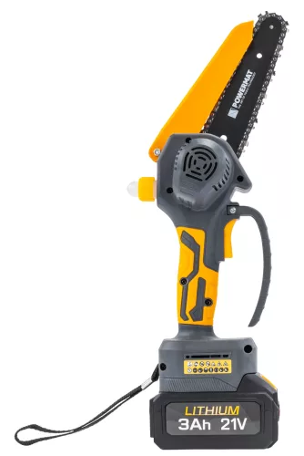 Akkus láncfűrész és metszőolló teleszkópos nyéllel, 21 V, 2 × 3 Ah, PM-PSWA-21V-3M – Powermat (PM1644)