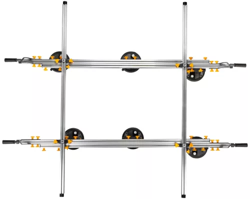 Nagyformátumú lapemelő keret 6 vákuumos tapadókoronggal, 150 kg, 205–330 cm, PM-RDPP-150M – Powermat (PM1649)