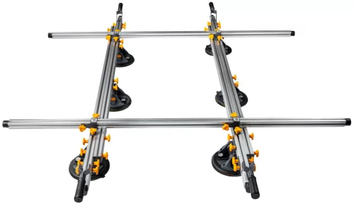 Nagyformátumú lapemelő keret 6 vákuumos tapadókoronggal, 150 kg, 205–330 cm, PM-RDPP-150M – Powermat (PM1649)