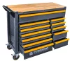 Szerszámos kocsi 12 fiókos, üres, fa munkalappal, 116 × 45,5 × 96,5 cm, PM-SN-471MP – Powermat (PM1661)