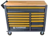 Szerszámos kocsi 12 fiókos, üres, fa munkalappal, 116 × 45,5 × 96,5 cm, PM-SN-471MP – Powermat (PM1661)