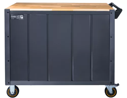 Szerszámos kocsi 12 fiókos, üres, fa munkalappal, 116 × 45,5 × 96,5 cm, PM-SN-471MP – Powermat (PM1661)