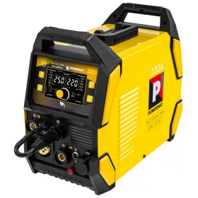   Inverteres hegesztőgép és plazmavágó MIG/MAG, MMA, TIG, CUT, 220 A, 230 V, PM-PAS-220L – Powermat (PM1671)