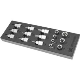 Torx dugókulcskészlet, 1/2", 16 részes