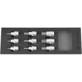 Hatlapú dugókulcs készlet, hosszú, 1/2", 9 részes