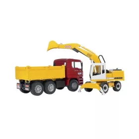   U02751 MAN billenőplatós kocsi mobil hidraulikus kotrógéppel