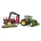 John Deere 7R 350 rönkszállító pótkocsival